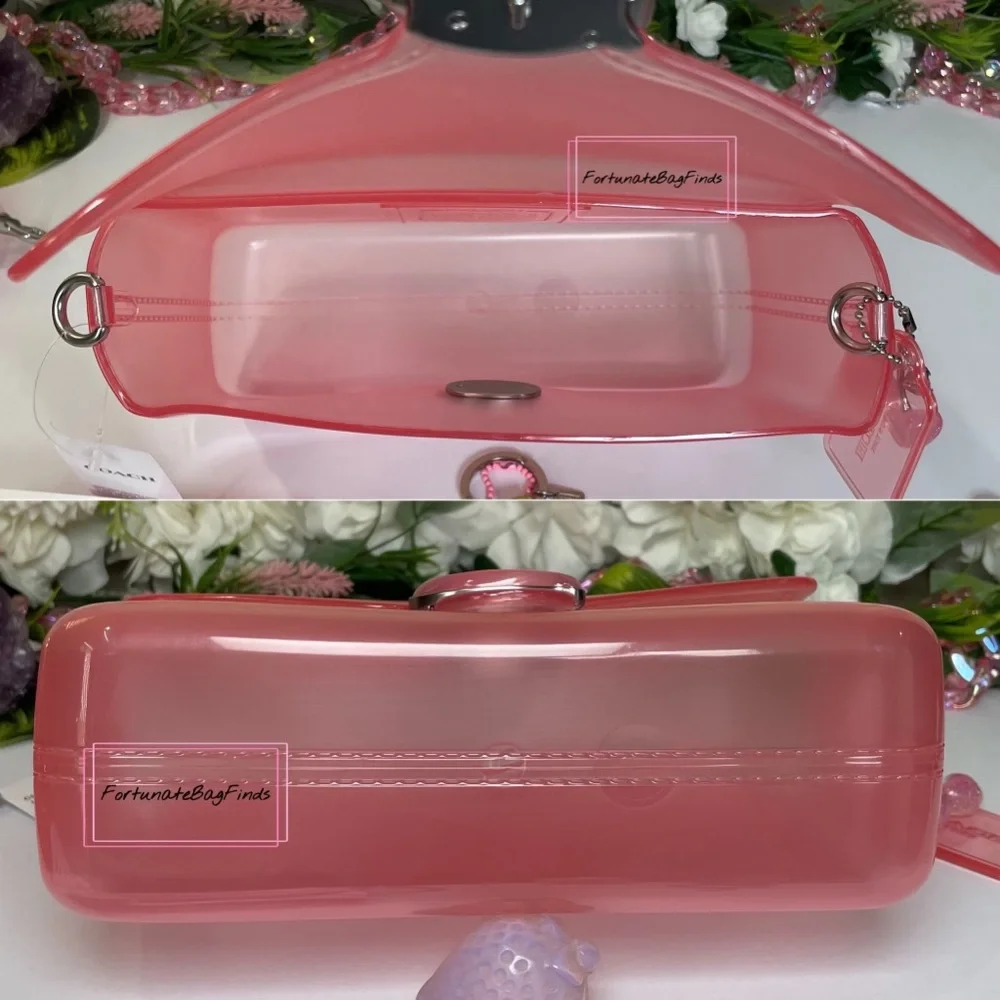 Flower Pink Coach Jelly Tabby Bag CH748 & Vintage Glitter Watermelon Charm SET - Picture 14 of 15